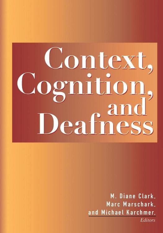 Produktbild: Context, Cognition, and Deafness