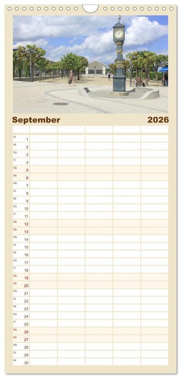 Produktbild: Familienplaner 2026 - Die Seeb&auml;der 2026 mit 5 Spalten (Wandkalender, 21 x 45 cm) CALVENDO