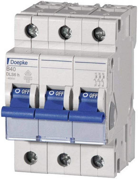 Produktbild: Doepke 09914113 DLS6H B16A 3polig 6KA Leitungsschutzschalter 3polig 16A 230 V, 400V