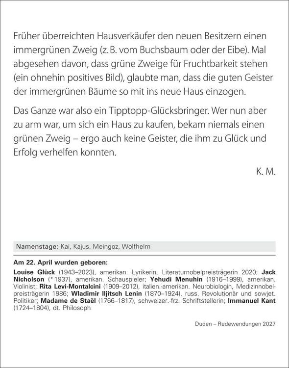 Produktbild: Duden Das Salz in der (Buchstaben-)Suppe Tagesabrei&szlig;kalender 2027 - Redewendungen und ihre Bedeutung