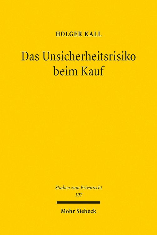 Produktbild: Das Unsicherheitsrisiko beim Kauf