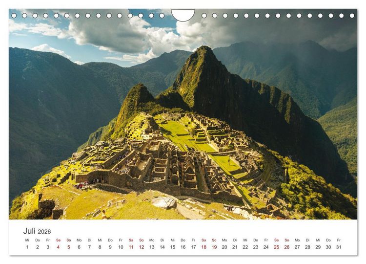 Produktbild: Geheimnisvolles Peru (Wandkalender 2026 DIN A4 quer), CALVENDO Monatskalender