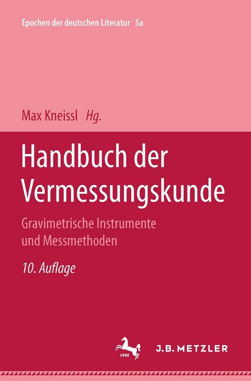 Produktbild: Handbuch der Vermessungskunde