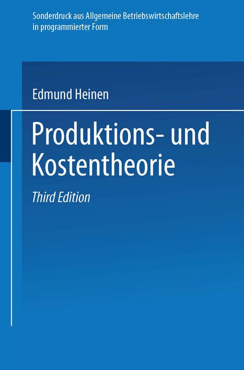 Produktbild: Produktions- und Kostentheorie
