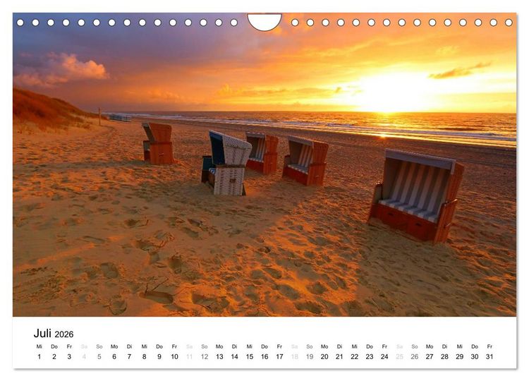 Produktbild: Sylt, der nordfriesische Inseltraum (Wandkalender 2026 DIN A4 quer), CALVENDO Monatskalender
