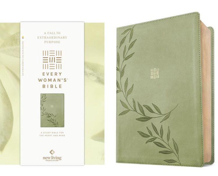 Produktbild: NLT Every Woman's Bible, Filament Enabled (LeatherLike, Olive Branch Green, Red Letter)