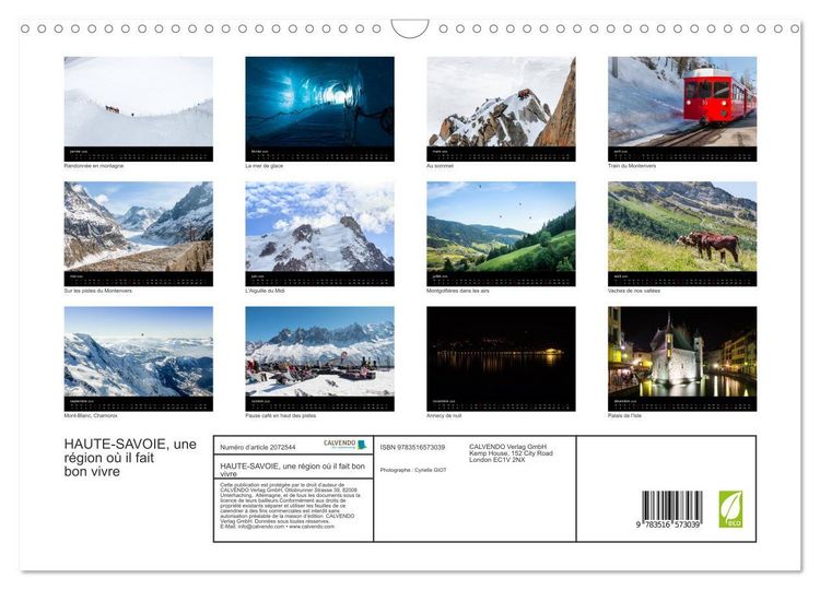 Produktbild: HAUTE-SAVOIE, une r&eacute;gion o&ugrave; il fait bon vivre (Calendrier mural 2026 DIN A3 vertical), CALVENDO calendrier mensuel