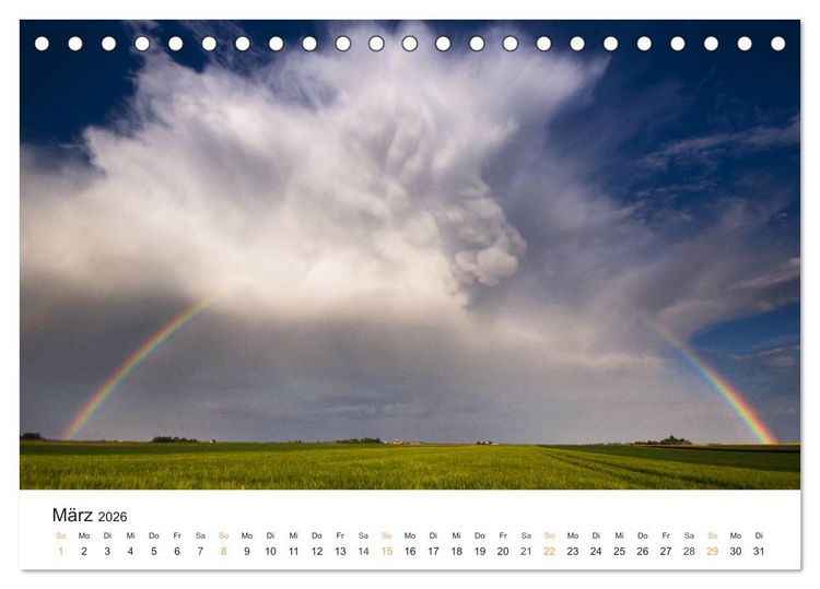 Produktbild: Faszination Gewitter (Tischkalender 2026 DIN A5 quer), CALVENDO Monatskalender