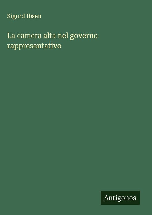Produktbild: La camera alta nel governo rappresentativo