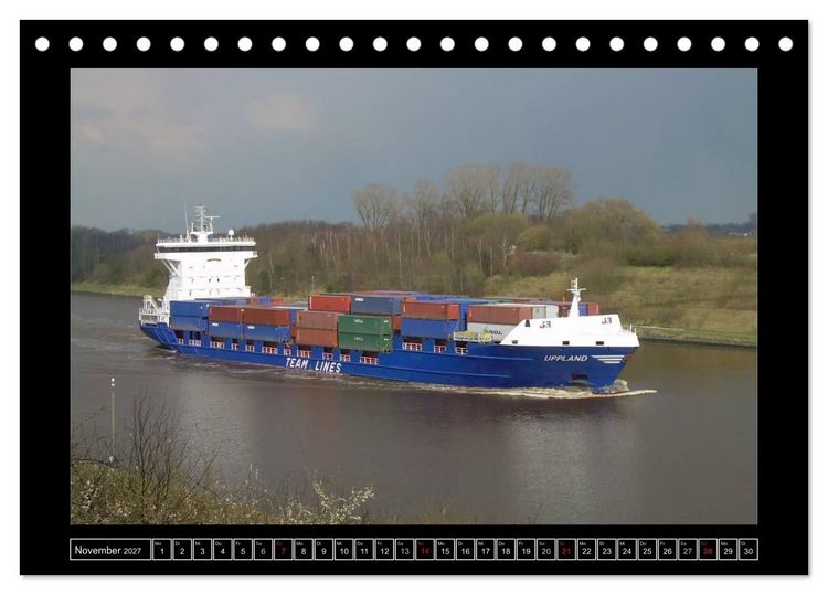 Produktbild: Containerschiffe (Tischkalender 2027 DIN A5 quer), CALVENDO Monatskalender