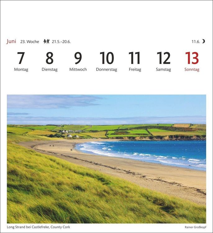 Produktbild: Irland Sehnsuchtskalender 2027 - Wochenkalender mit 53 Postkarten