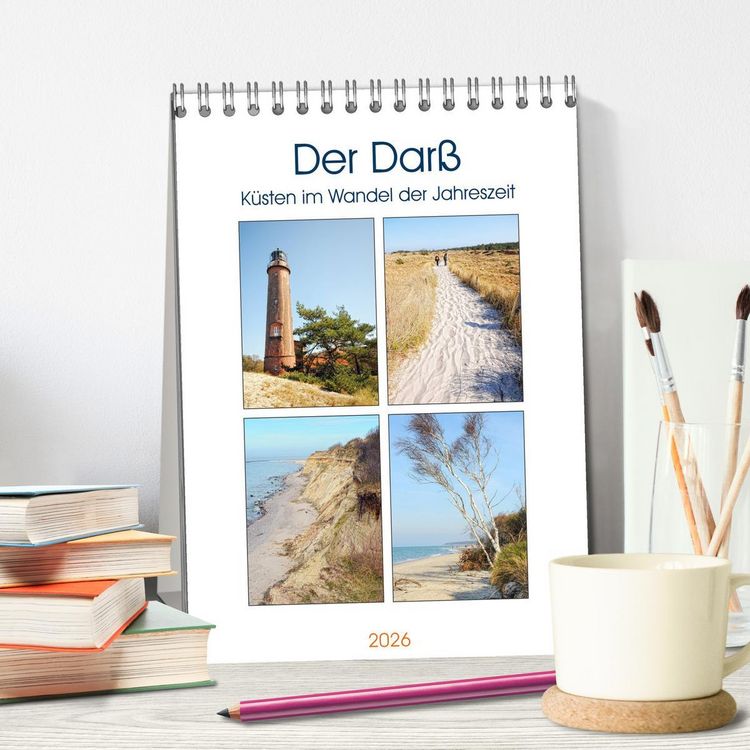 Produktbild: Der Dar&szlig; - K&uuml;sten im Wandel der Jahreszeit (Tischkalender 2026 DIN A5 hoch), CALVENDO Monatskalender