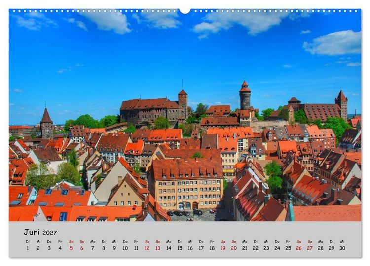 Produktbild: N&uuml;rnberg. Du bist so sch&ouml;n (hochwertiger Premium Wandkalender 2027 DIN A2 quer), Kunstdruck in Hochglanz