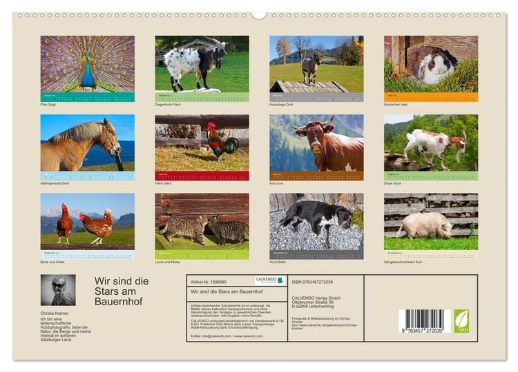 Produktbild: Wir sind die Stars am Bauernhof (hochwertiger Premium Wandkalender 2026 DIN A2 quer), Kunstdruck in Hochglanz