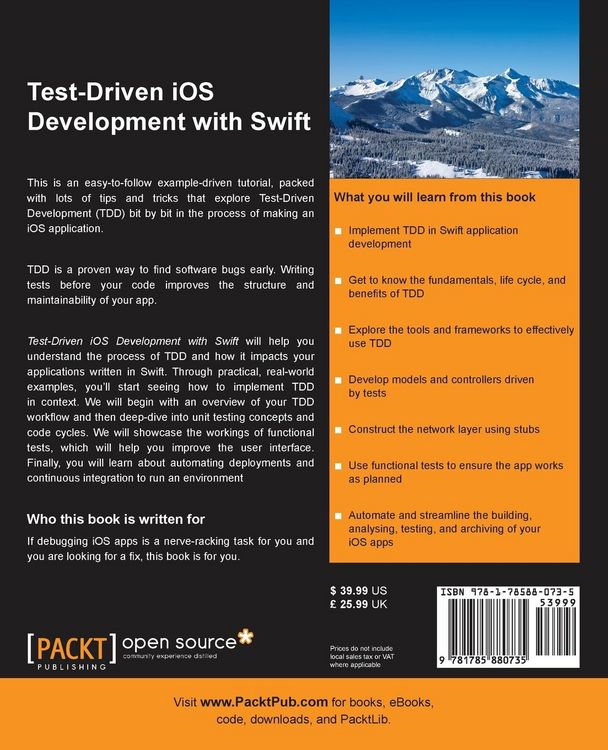 Produktbild: Test-driven development with Swift