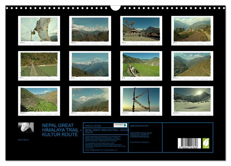 Produktbild: NEPAL GREAT HIMALAYA TRAIL - KULTUR ROUTE (Wandkalender 2026 DIN A3 quer), CALVENDO Monatskalender