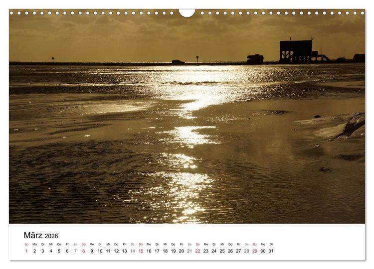 Produktbild: St. Peter Ording 2026 (Wandkalender 2026 DIN A3 quer), CALVENDO Monatskalender