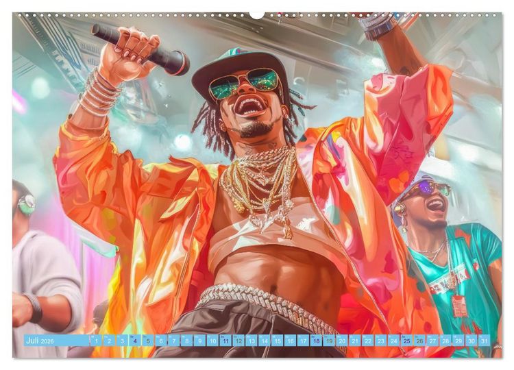 Produktbild: Feiern und Musik - Beschwingt dabei (hochwertiger Premium Wandkalender 2026 DIN A2 quer), Kunstdruck in Hochglanz