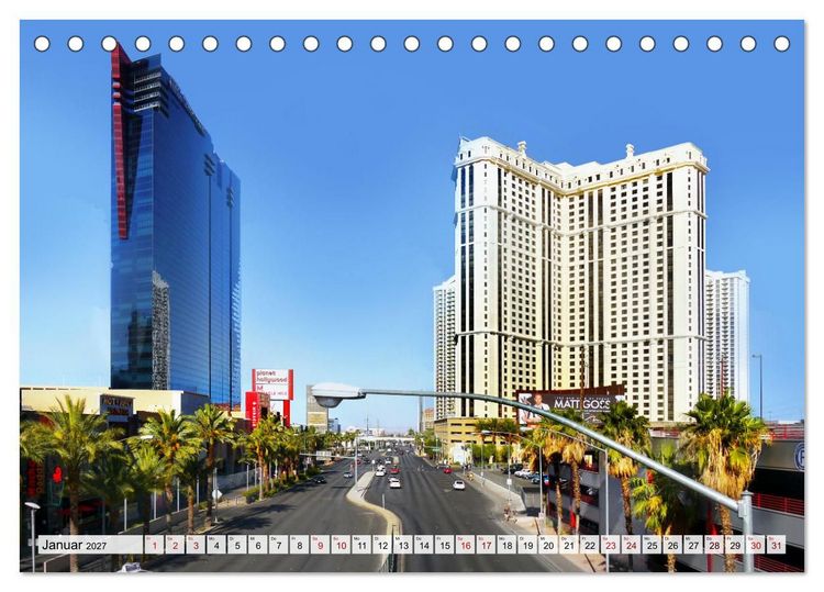 Produktbild: Las Vegas, Stadt der wahr gewordenen Tr&auml;ume (Tischkalender 2027 DIN A5 quer), CALVENDO Monatskalender