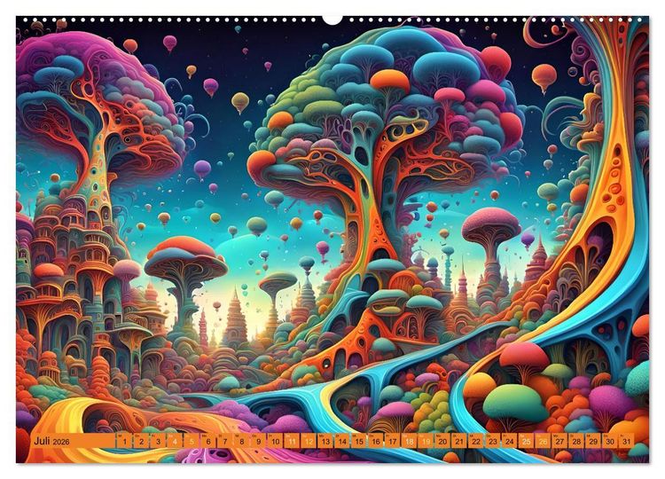 Produktbild: Traumwelten Surreale Landschaften (Wandkalender 2026 DIN A2 quer), CALVENDO Monatskalender