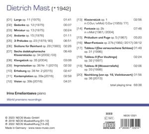 Produktbild: Dietrich Mast: Works for Piano