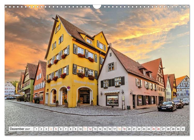 Produktbild: Dinkelsb&uuml;hl - Zw&ouml;lf Momente in der Altstadt (Wandkalender 2027 DIN A3 quer), CALVENDO Monatskalender