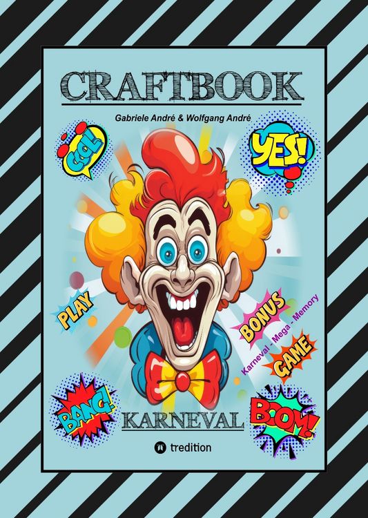 Produktbild: Craftbook - Bastelvorlage - Spiel - Karneval Mega Memory - Faschingsmotive - R&auml;tsel - Aufgaben - Ausmalvorlagen