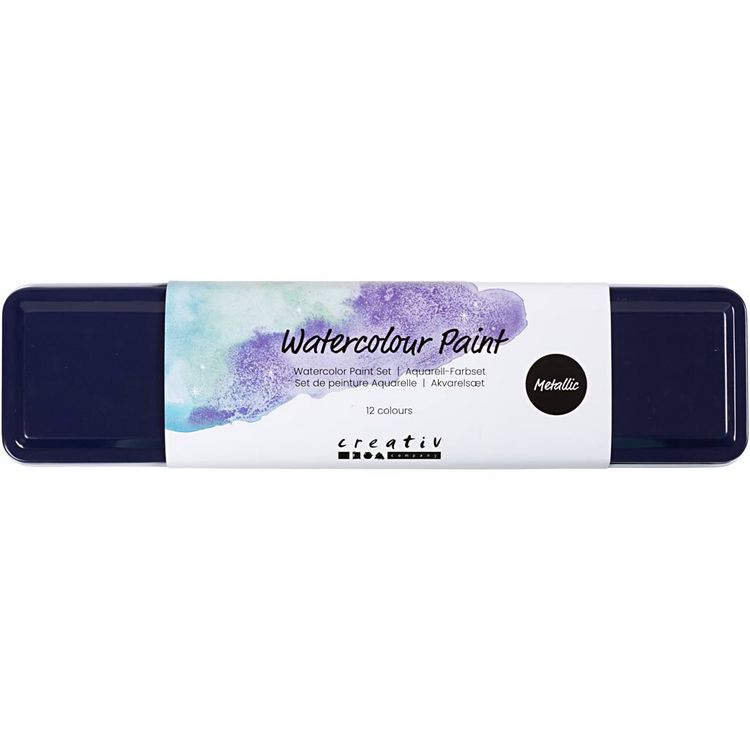Produktbild: Creativ Company Wasserfarben-Set, Metallic-Farben, 12 Farbe