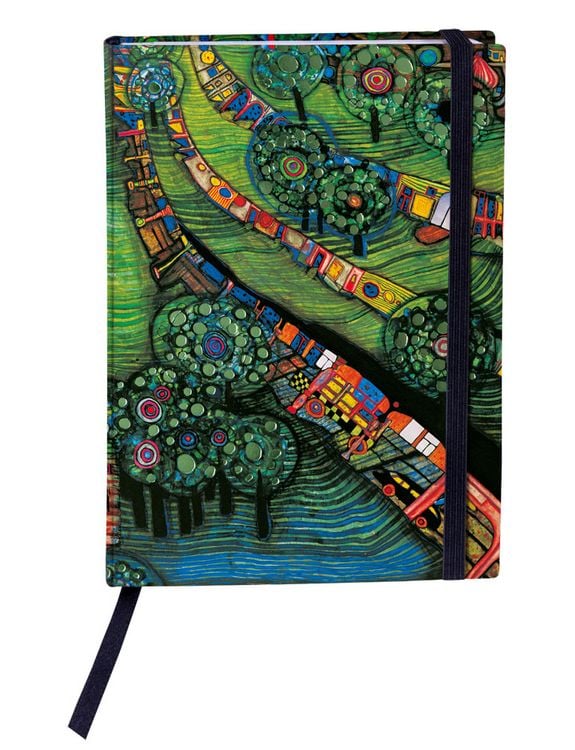 Produktbild: Hundertwasser Notizbuch (Gr&uuml;ne Stadt)
