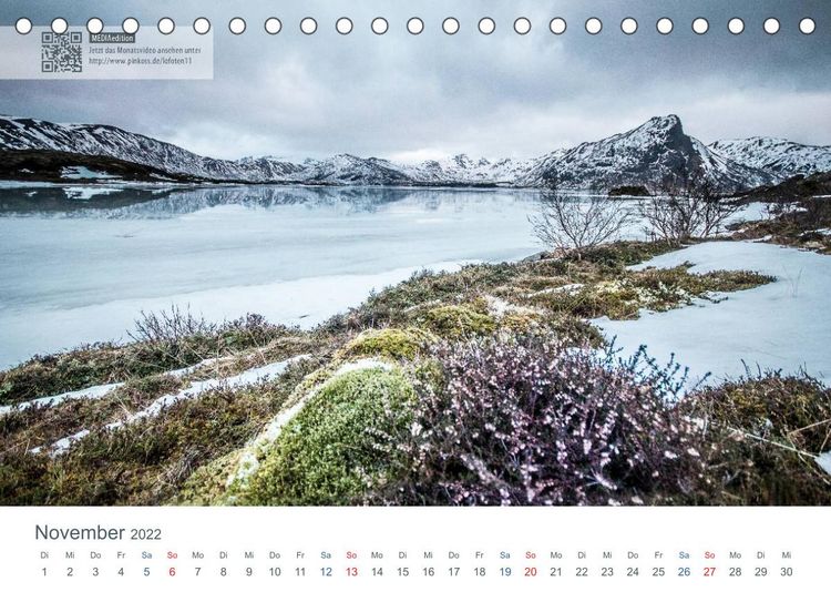 Produktbild: Lofoten - Stille Landschaften Norwegens (MEDIAedition) (Tischkalender 2022 DIN A5 quer)