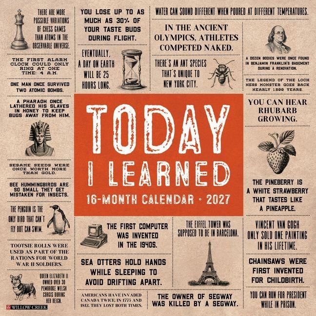 Produktbild: Today I Learned 2027 12 X 12 Wall Calendar
