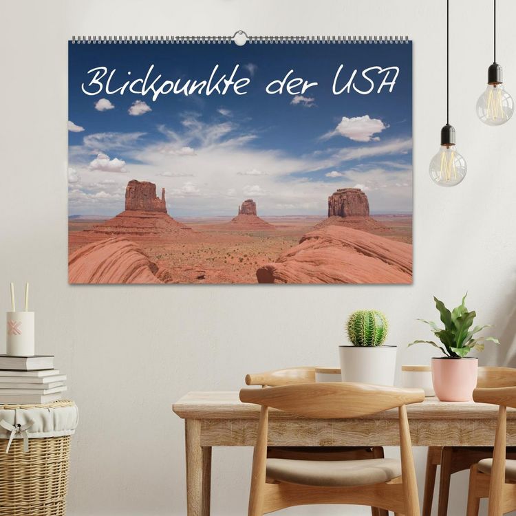Produktbild: Blickpunkte der USA (Wandkalender 2026 DIN A2 quer), CALVENDO Monatskalender