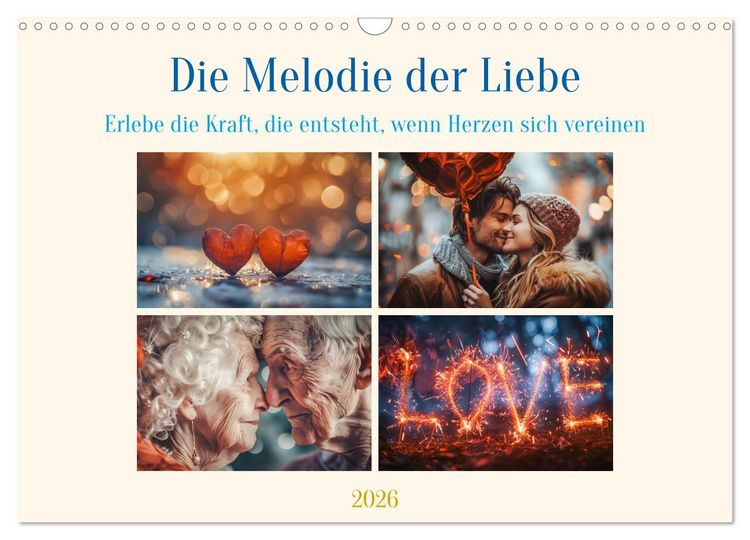 Produktbild: Die Melodie der Liebe (Wandkalender 2026 DIN A3 quer), CALVENDO Monatskalender