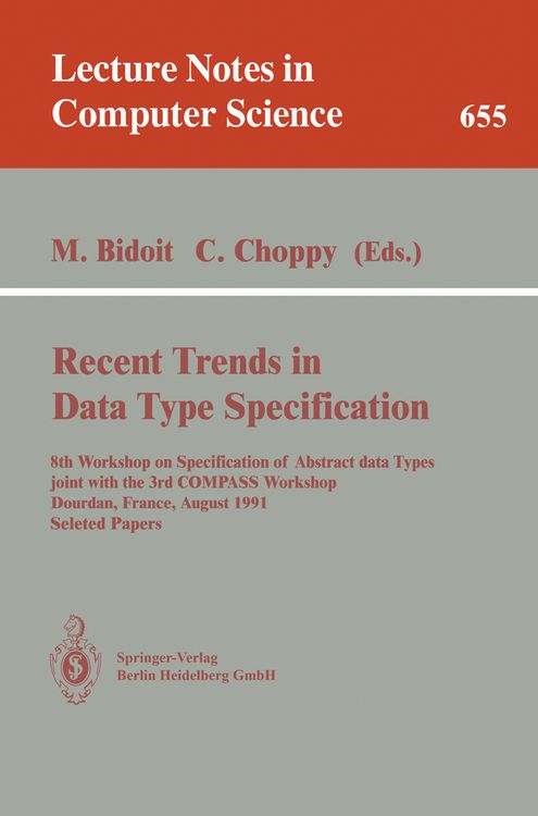 Produktbild: Recent Trends in Data Type Specification