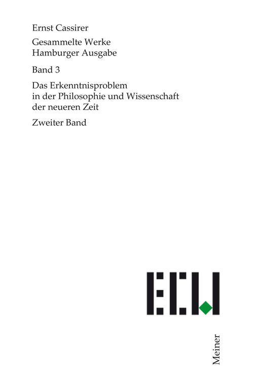 Produktbild: Das Erkenntnisproblem in der Philosophie und Wissenschaft der neueren Zeit. Zweiter Band
