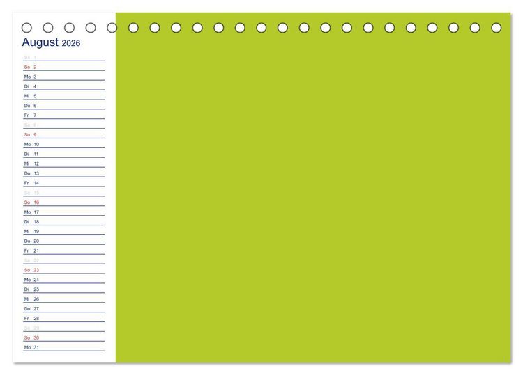 Produktbild: Farbiger Bastelkalender (Tischkalender 2026 DIN A5 quer), CALVENDO Monatskalender