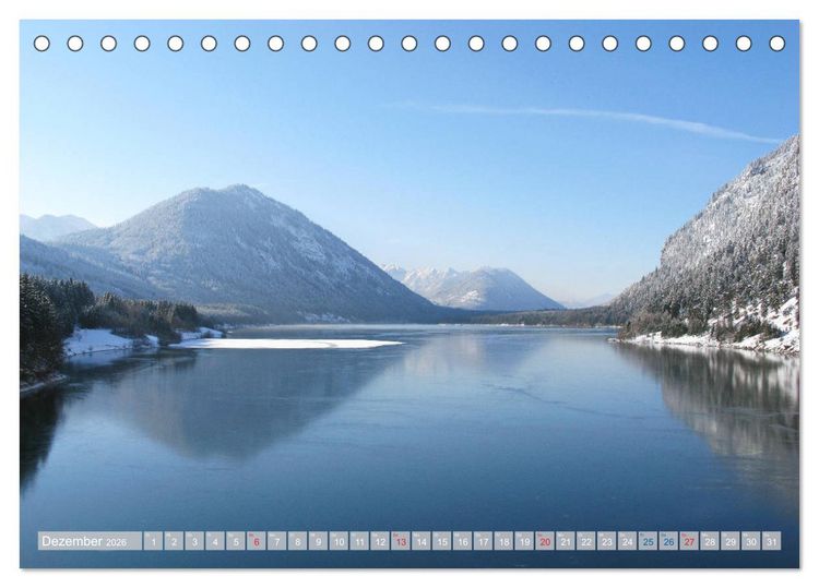 Produktbild: Der Sylvenstein - Impressionen eines Sees in Oberbayern (Tischkalender 2026 DIN A5 quer), CALVENDO Monatskalender