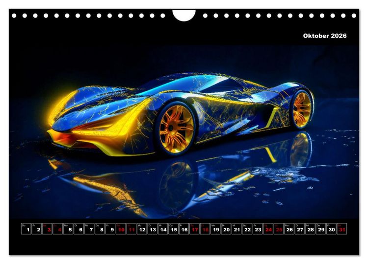 Produktbild: Surreale Cyber Cars (Wandkalender 2026 DIN A4 quer), CALVENDO Monatskalender