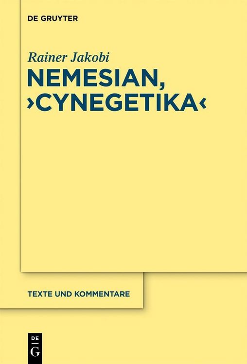 Produktbild: Nemesianus, "Cynegetica"