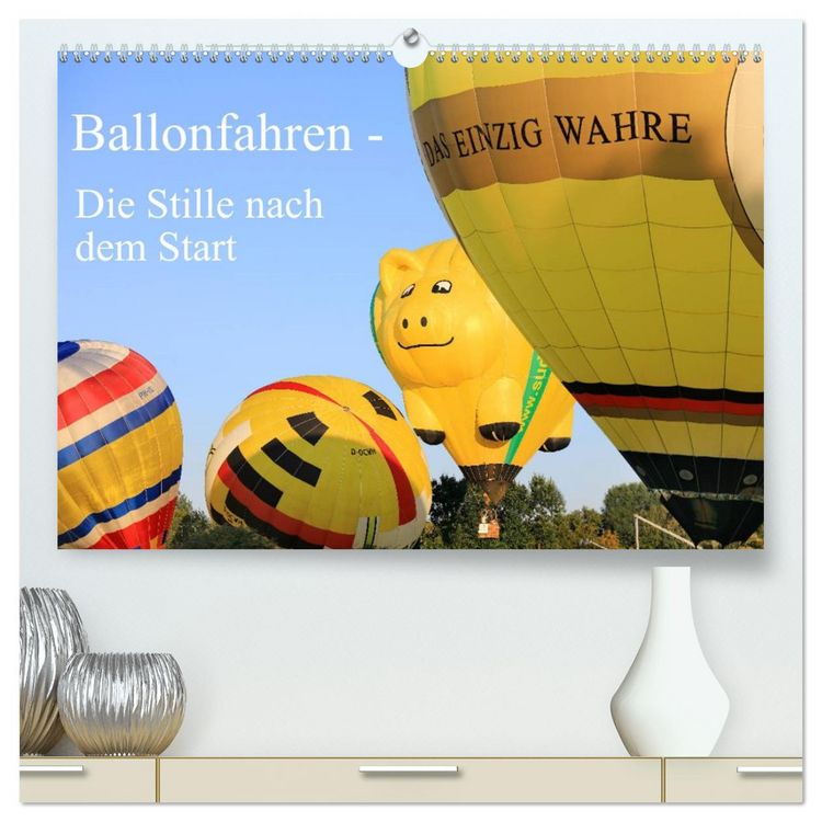 Produktbild: Ballonfahren - Die Stille nach dem Start (hochwertiger Premium Wandkalender 2026 DIN A2 quer), Kunstdruck in Hochglanz