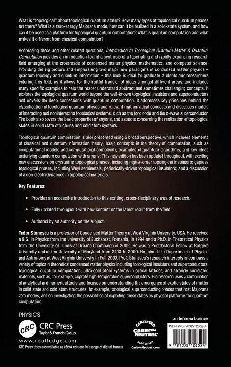 Produktbild: Introduction to Topological Quantum Matter & Quantum Computation