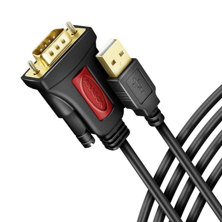 Produktbild: AXAGON USB 2.0 Adapterkabel [1x RS232-Stecker - 1x USB 2.0] ADS-1PSN 1.5m