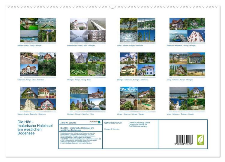 Produktbild: Die H&ouml;ri - malerische Halbinsel am westlichen Bodensee (hochwertiger Premium Wandkalender 2027 DIN A2 quer), Kunstdruck in Hochglanz