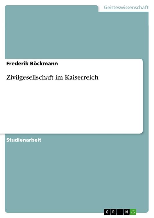 Produktbild: Zivilgesellschaft im Kaiserreich