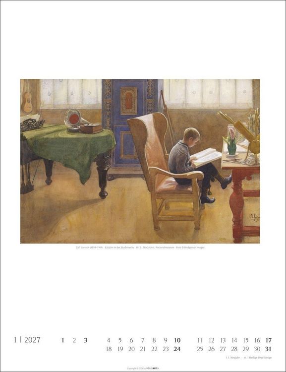 Produktbild: Carl Larsson Kalender 2027