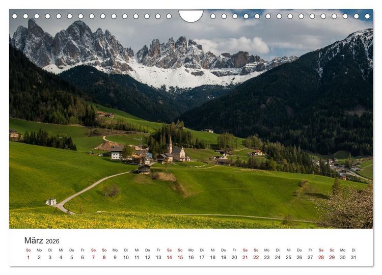 Produktbild: Ein Spaziergang in den Dolomiten (Wandkalender 2026 DIN A4 quer), CALVENDO Monatskalender