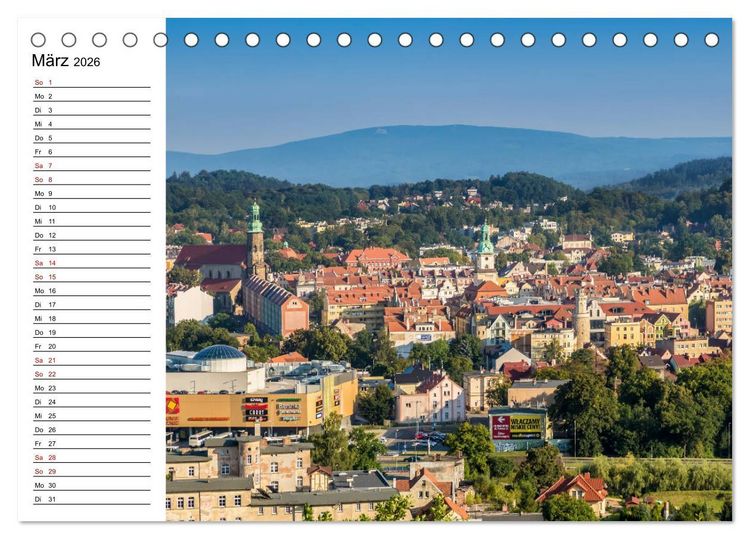 Produktbild: HIRSCHBERG Impressionen aus Jelenia G&oacute;ra und Umgebung (Tischkalender 2026 DIN A5 quer), CALVENDO Monatskalender