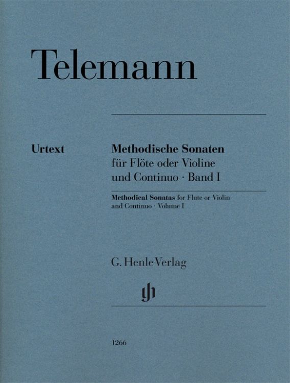 Produktbild: Georg Philipp Telemann - Methodische Sonaten f&uuml;r Fl&ouml;te oder Violine und Continuo, Band I
