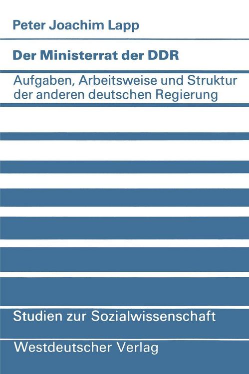 Produktbild: Der Ministerrat der DDR