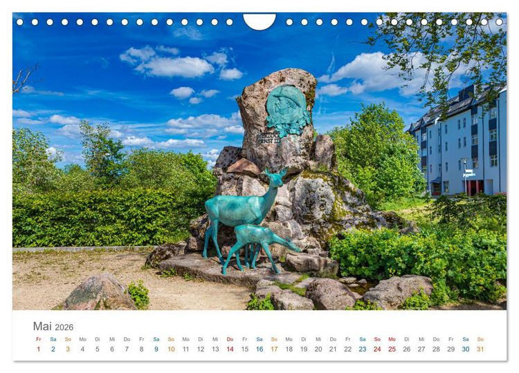 Produktbild: Oberhof - Urlaubsparadies am Rennsteig (Wandkalender 2026 DIN A4 quer), CALVENDO Monatskalender